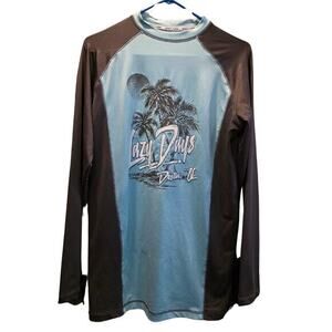 Spicy Tuna Shirt Men Sz XL Watermelon Collection Long Sleeve Stretch Beach‎